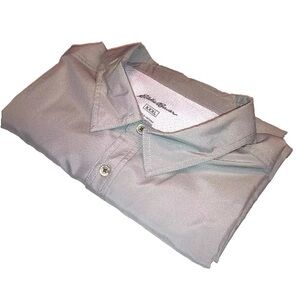 Eddie Bauer men’s 3XL gray short sleeve vented fishing shirt NWT, $80 MSRP